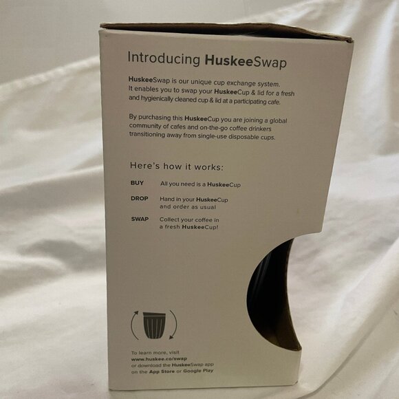 Huskee Reusable Coffee Cup - Charcoal 12 oz. With Lid Open Box - Picture 2 of 15